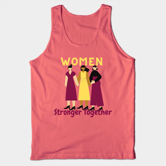 Women Stronger Together Tank Top by Natalie C. Designs 